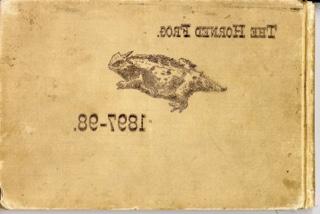 1898年出版的年鉴名为《角蛙》(Horned Frog)，封面上是一只角蜥蜴的照片
